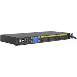 Eaton - Managed rack PDU, 1U, 5-20P, L5-20P input, 1.44 kW max, 120V, 12A, 10 ft cord, Single-phase, Outlets: (8) 5-20R - Unknown