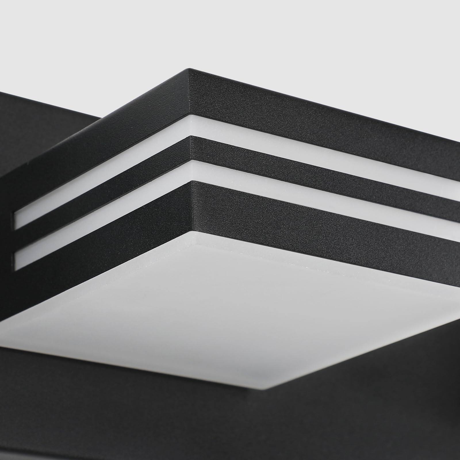 Alt View 3. HM 1810 - Led Modern Bathroom Vanity Light Fixtures Matte Wall Lighting Over Mirror - Black- 6000K Non-dimmable 3-Light，24-Inch.