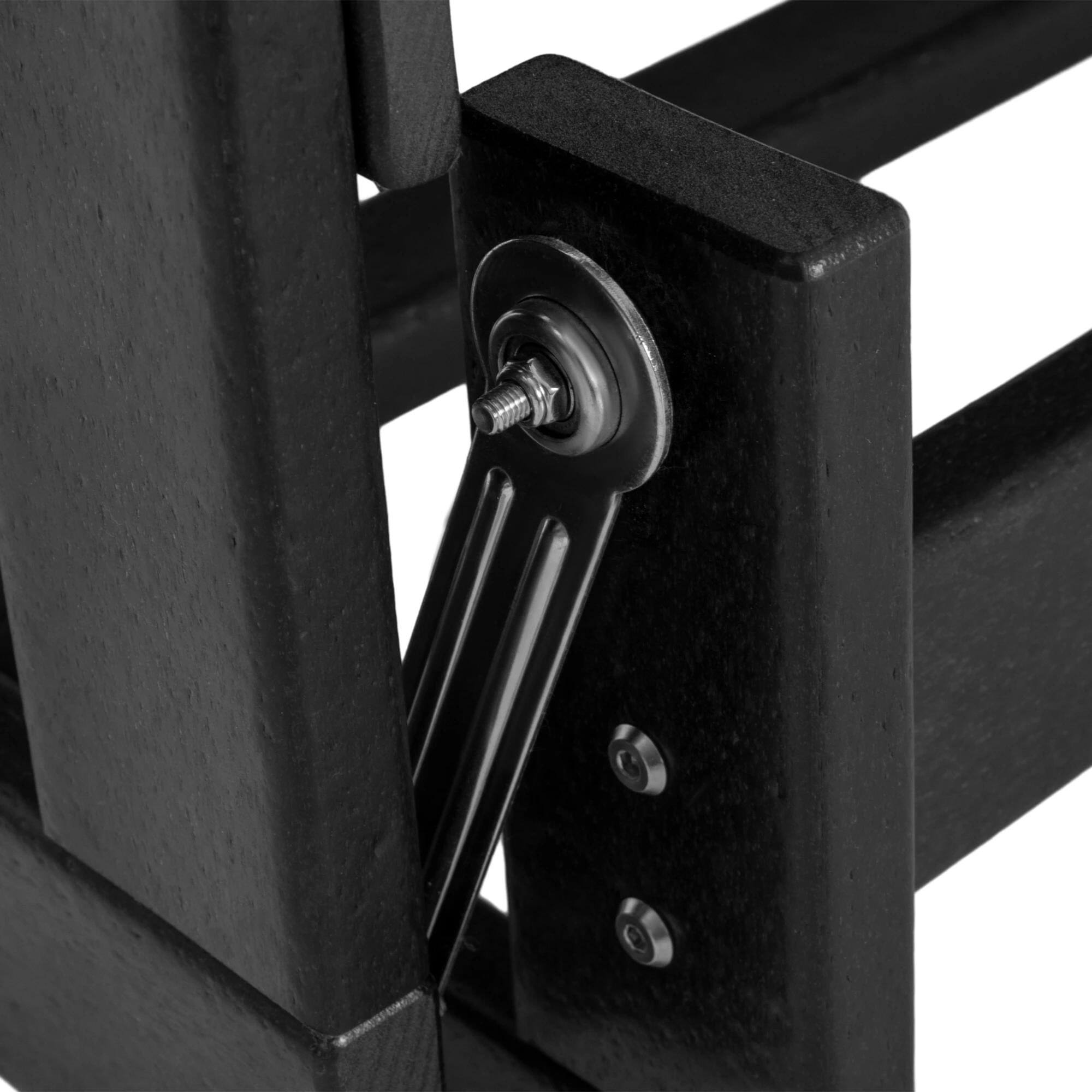 Alt View 1. Resenkos - Resenkos Outdoor Glider Bench with HDPE Slats, Double Rocking Chair, Perfect for Patio Seating, Black - Black.