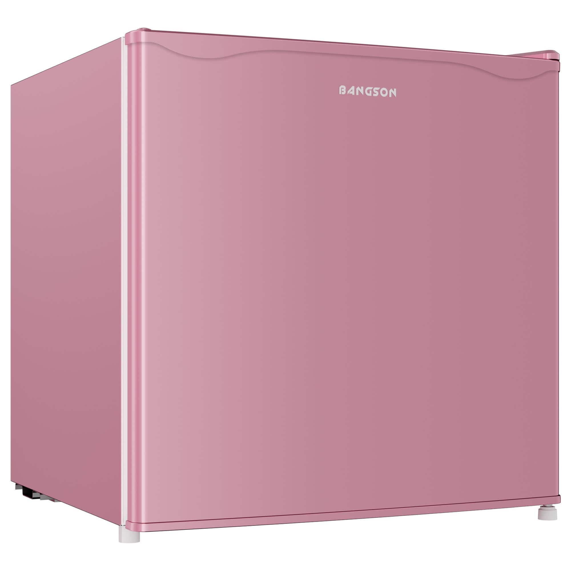 BANGSON - 1.7 Cu.Ft Mini Fridge Freezer, Compact Refrigerator for Dorm Bedroom Apartment - Pink