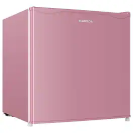 BANGSON - 1.7 Cu.Ft Mini Fridge Freezer, Compact Refrigerator for Dorm Bedroom Apartment - Pink
