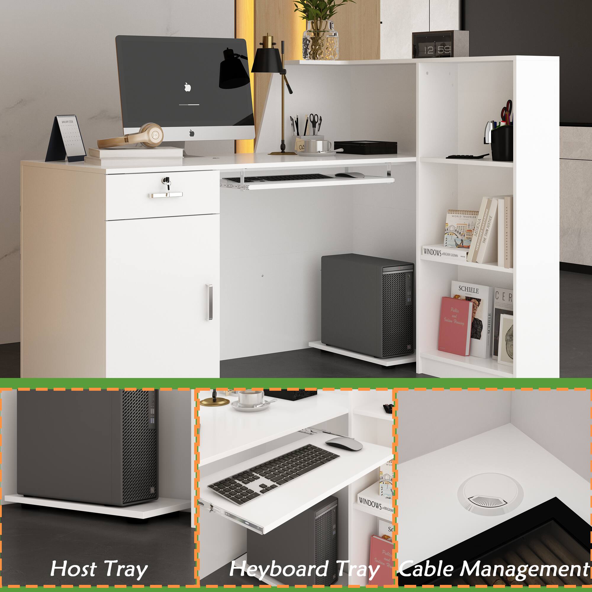 Host Tray | Heyboard Tray | Cable Management