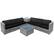 Front. Costway - 8 PCS Wicker Sofa Rattan Sectional Furniture Set Patio Furniture w/ Storage Table - Black.