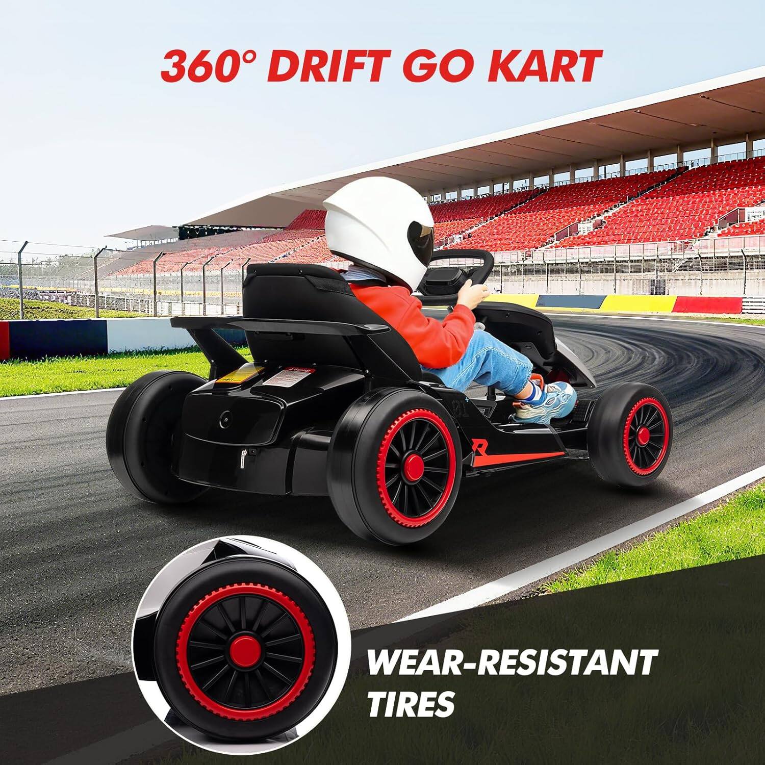 360° DRIFT GO KART

WEAR-RESISTANT TIRES