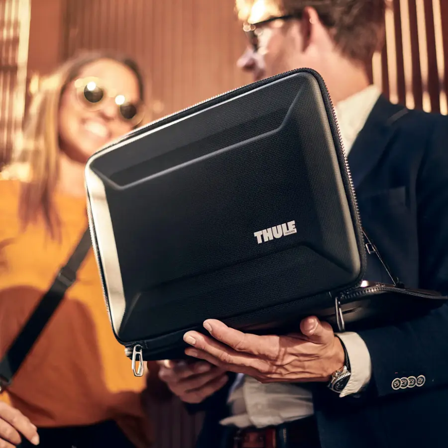 Alt View 16. Thule - Gauntlet Laptop Sleeve Laptop Case for 16” Apple MacBook Pro, 15” Apple MacBook Pro, PCs Laptops & Chromebooks up to 14” - Black.