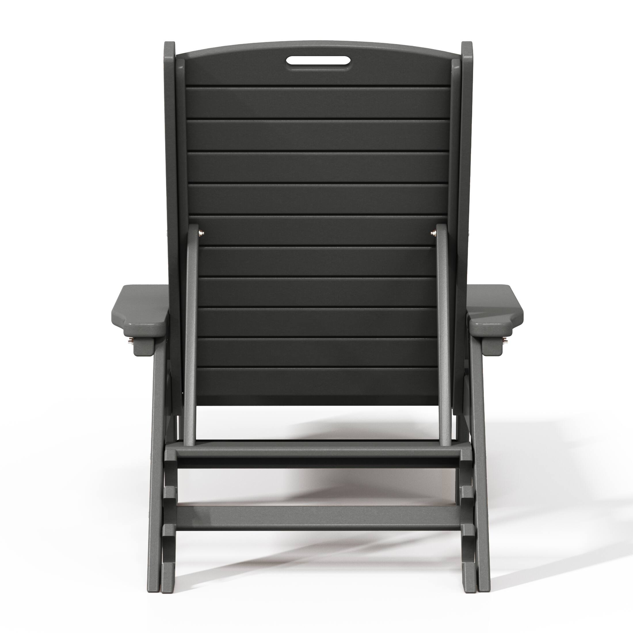 Alt View 1. WestinTrends - WestinTrends Malibu 3 piece Set Poly Adirondack Outdoor Chaise Lounges with Side Table - Gray.