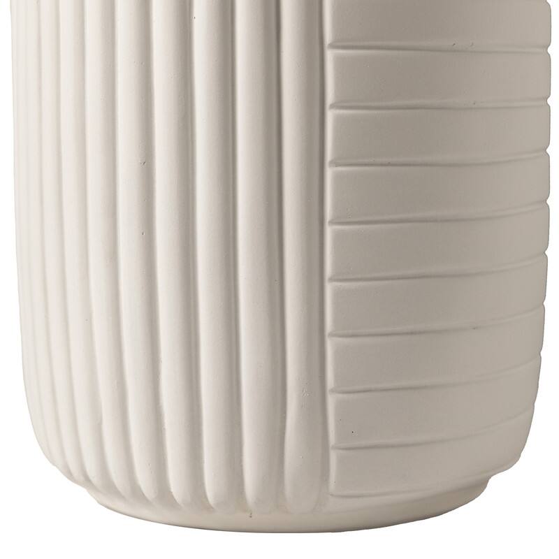Alt View 6. LeisureMod - Trove 14" Textured Round Side Table, Modern Fiberstone Weather Resistant Indoor/Outdoor End Table - No Assembly - White.