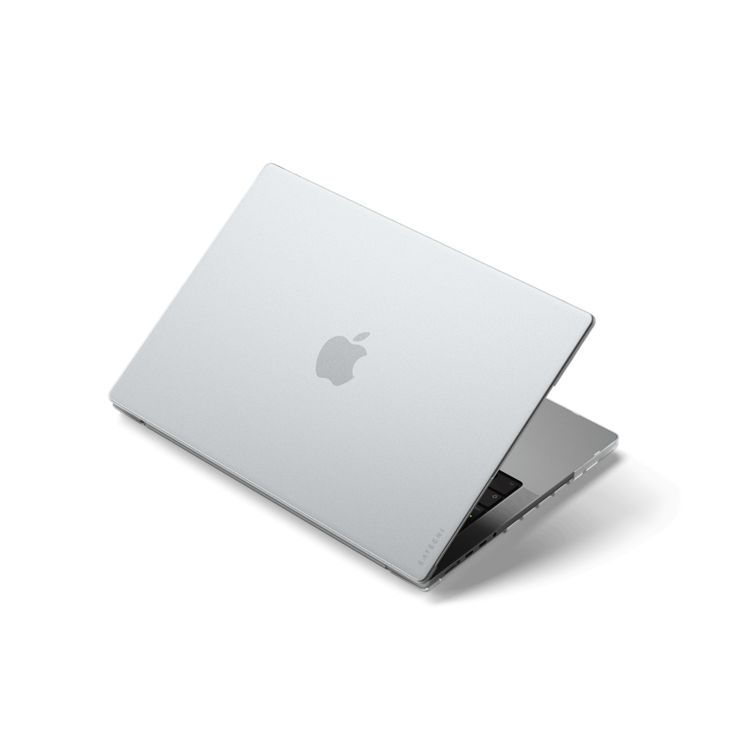 Angle. Satechi - Eco Hardshell Case for MacBook Pro 16-inch (2024 M4/M3/M2/M1) - Slim & Lightweight, Hub-Friendly - Clear.