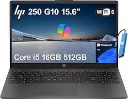 HP - 255 G10 15.6" FHD Laptop - Intel Core i5 with 16GB Memory - 512GB SSD - Windows 11 Pro - Silver