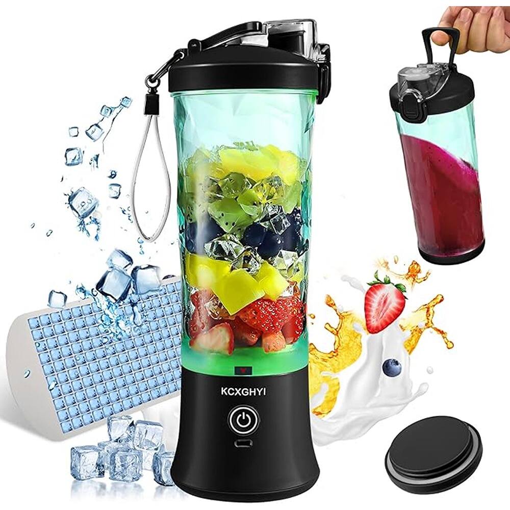 Front. Schertz - Portable 20oz BPA-Free Blender for Fresh Juices, Smoothies, Milkshakes & Baby Food, Perfect for Travel, Outdoor Sports & - black.