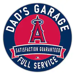 Fan Creations - Los Angeles Angels 16" Dad's Garage Wood Sign - Multicolor
