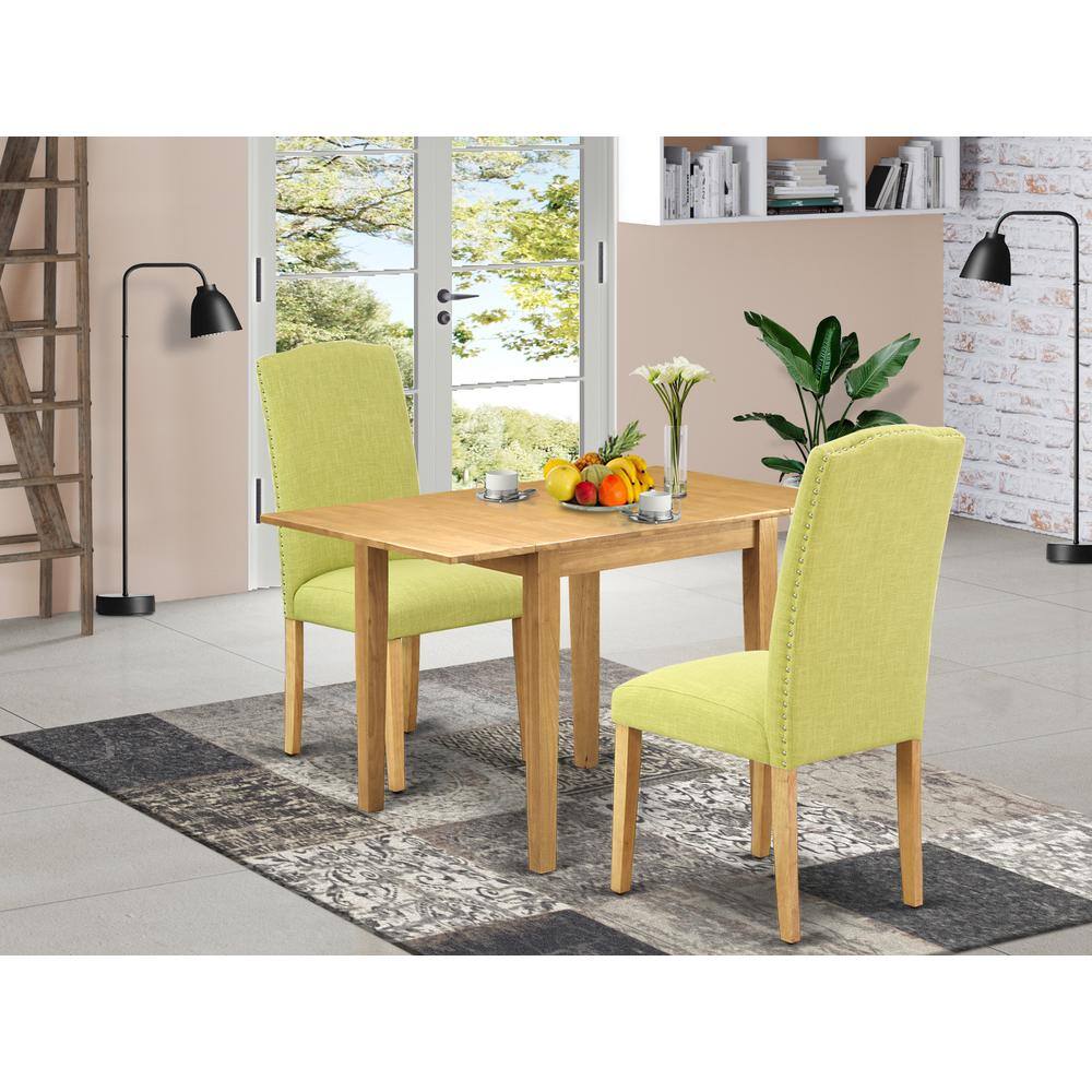 Angle. East West Furniture - Dining Room Set Oak - Brown.