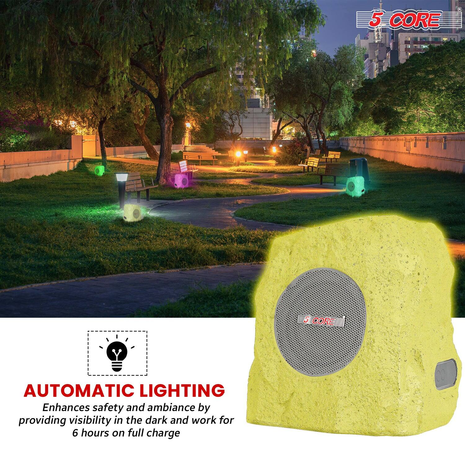 5 CORE AUTOMATIC LIGHTING  
Enhances safety and ambiance by providing visibility in the dark and works for 6 hours on full charge