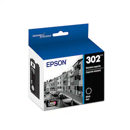 DESIGNED FOR EXCELLENCE
EPSON
302
Standard-capacity
Capacité standard
Black
Noir
Claria
PremiUM Ink