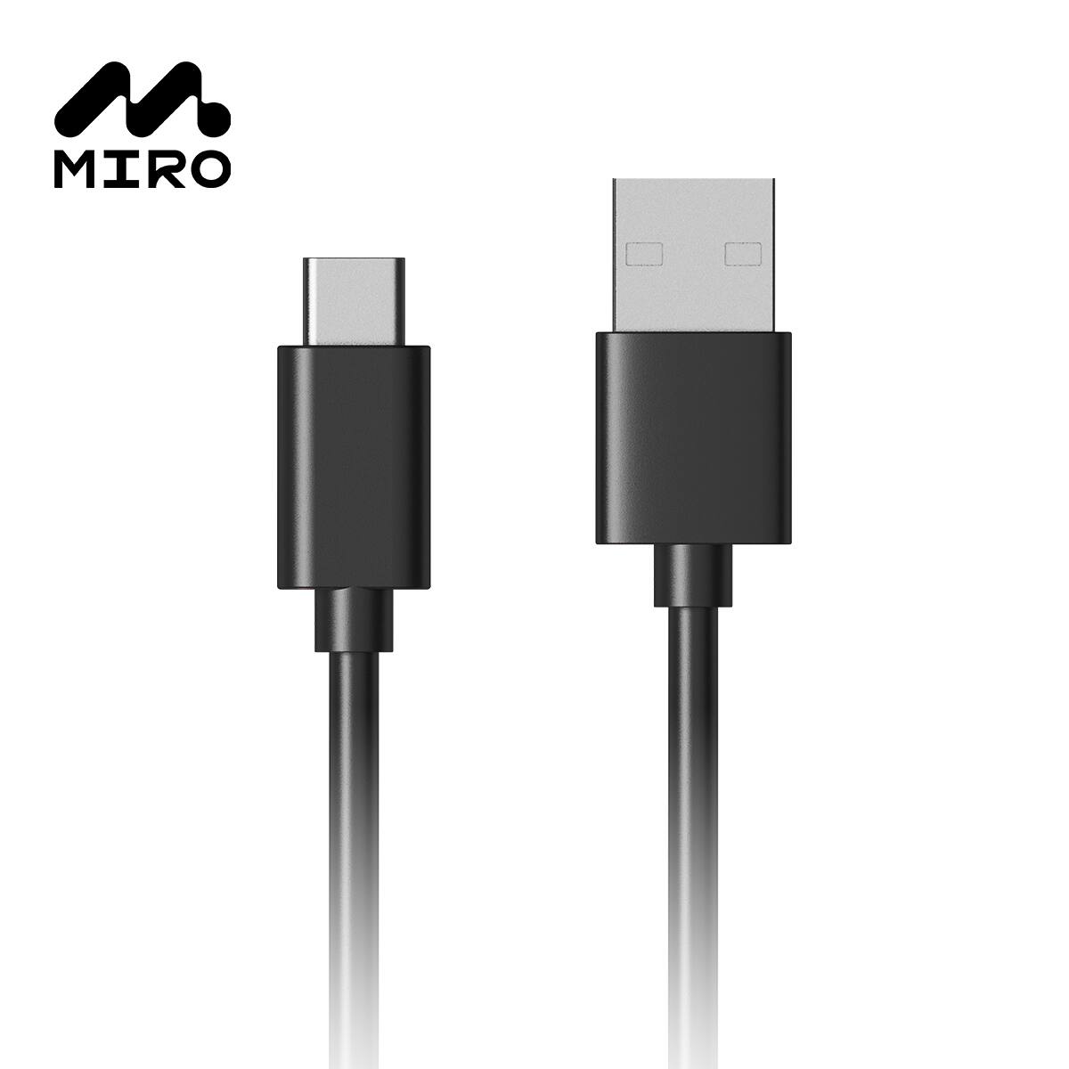 Front. Miro - U3 Data Cables | Fast Charging for Apple & Type - C Devices | MFi & Smart Chip Protection - Black.