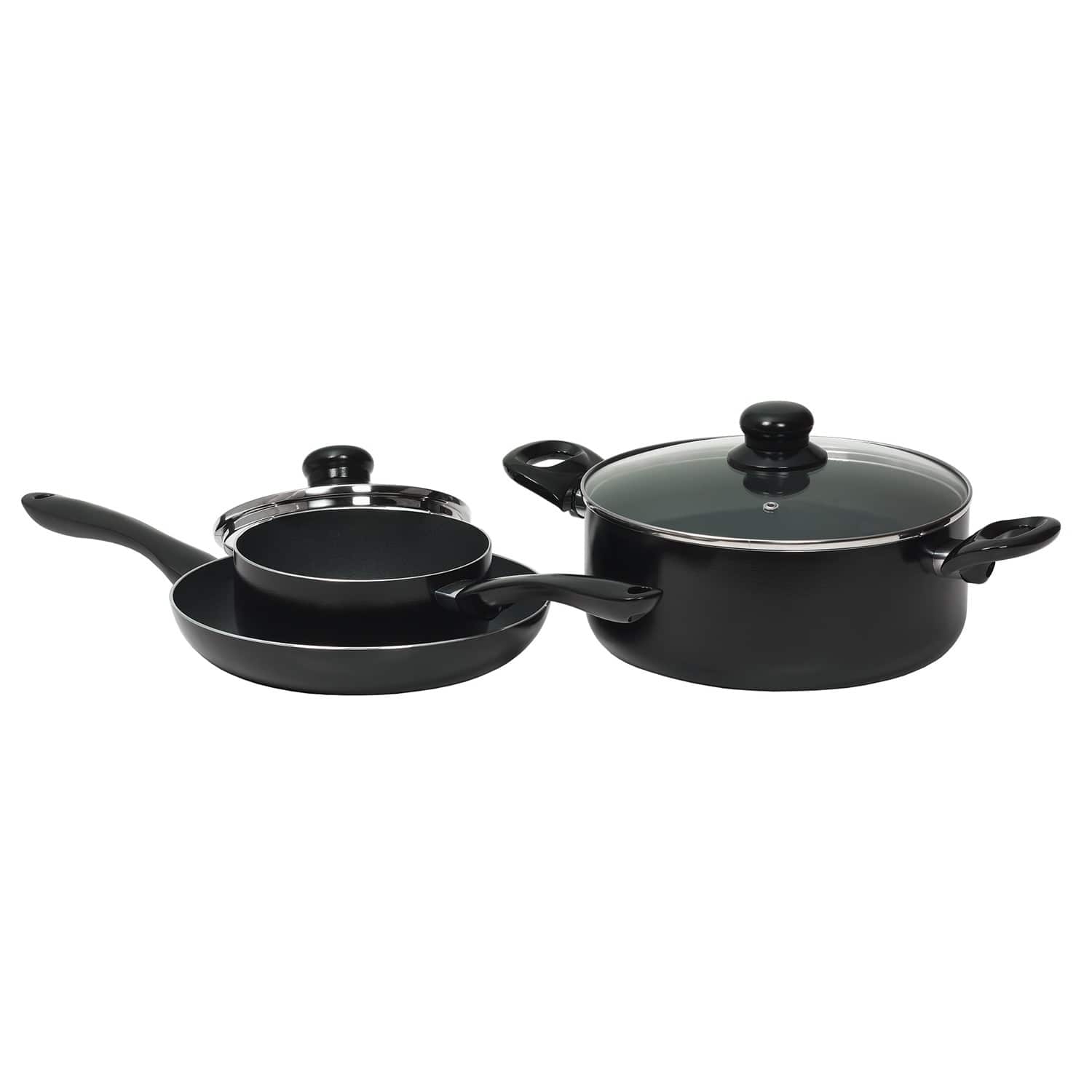 Starfrit - 33059-002-0000 Simplicity 5-piece Cookware Set With Bakelite Handles - Black