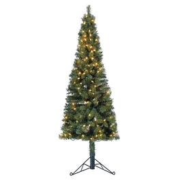 Home Heritage - Corner 5 Foot 100 LED Pre-Lit Artificial Christmas Tree - Green