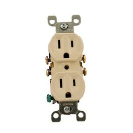 Leviton - 15A 125V Duplex Receptacle NEMA 5-15R Thermoplastic - Light Almond