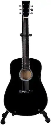 Axe Heaven - Classic Dreadnought Black Mini Acoustic Guitar AC-003 - Collectibles - Multicolor