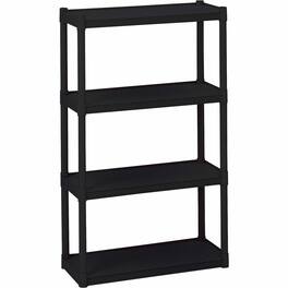 ICEBERG - Rough 'N Ready 4 Shelf Open Storage System 32" W x 13" D x 54" H 4 x Shelf - Black