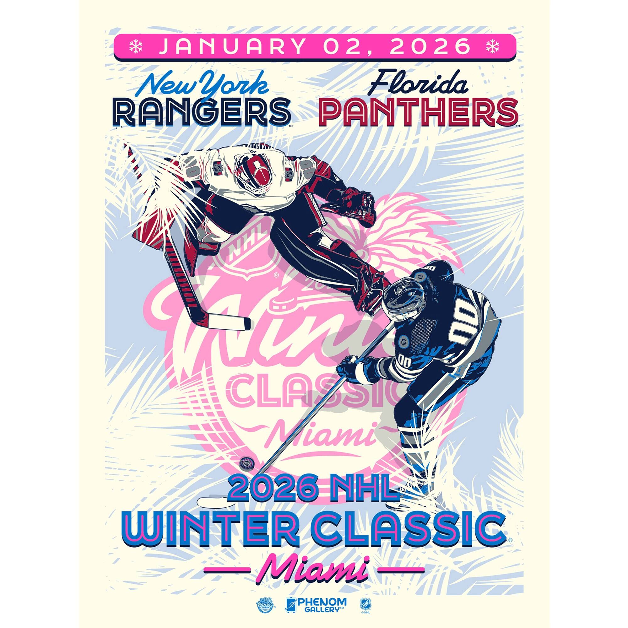 Florida Panthers vs. New York Rangers 2026 NHL Winter Classic 18" x 24" Serigraph