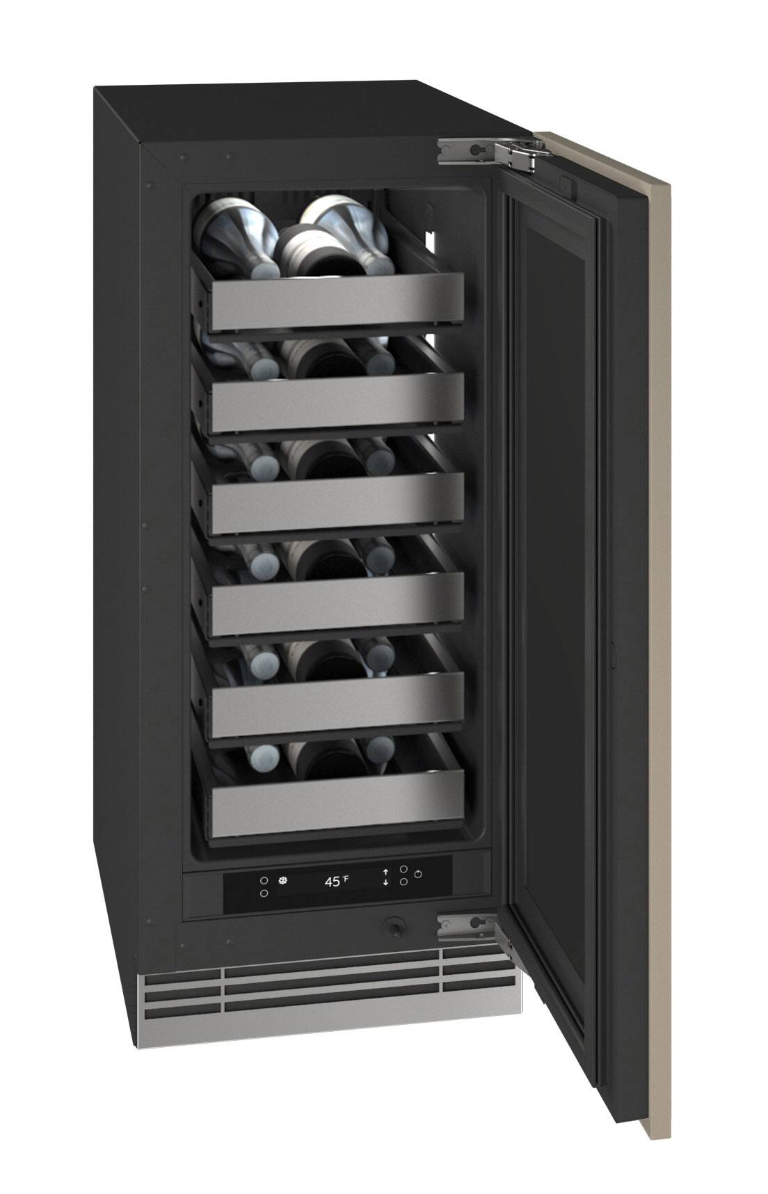 Alt View 4. U-Line - 15"W. 2.8 Cu.Ft. Built-In Wine Refrigerator - Panel Ready - Panel Ready.