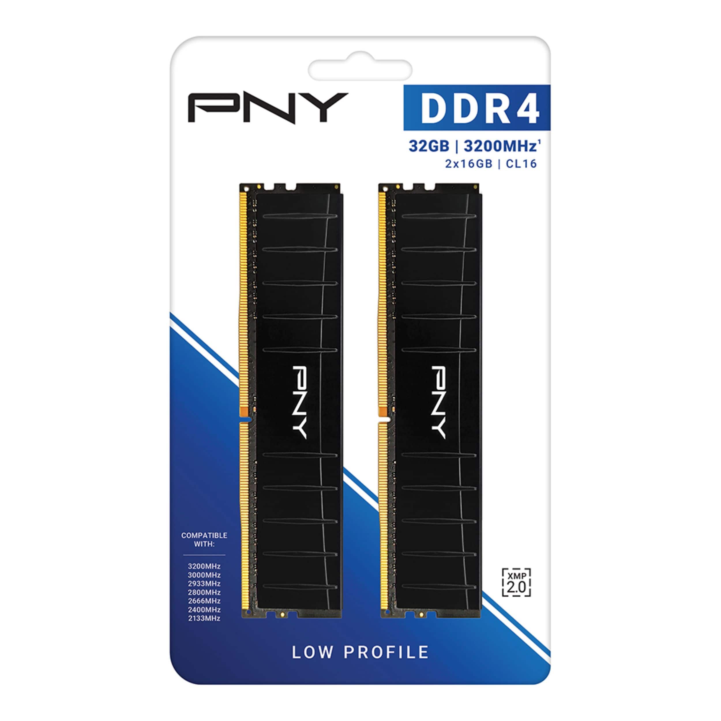 PNY 32GB (2x16GB) DDR4 3200MHz (PC4 25600) CL16 1.35V Desktop