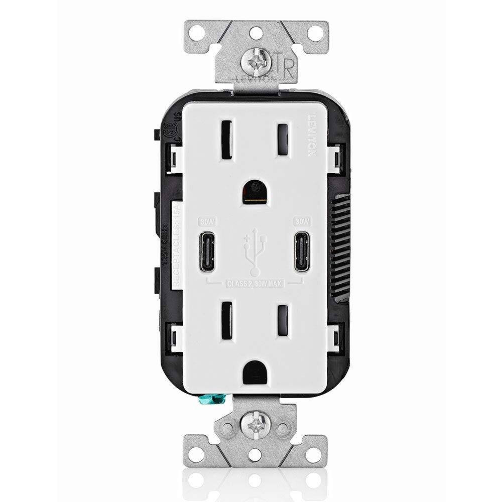 Leviton TR  
Leviton  
RECEPTACLE: 30W MAX  
CLASS 2  
30W MAX