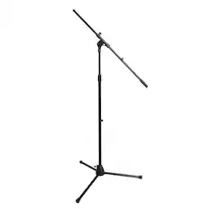Front. On Stage Stands - On-Stage MS7701B Euro-Boom Microphone Stand, Black - black.