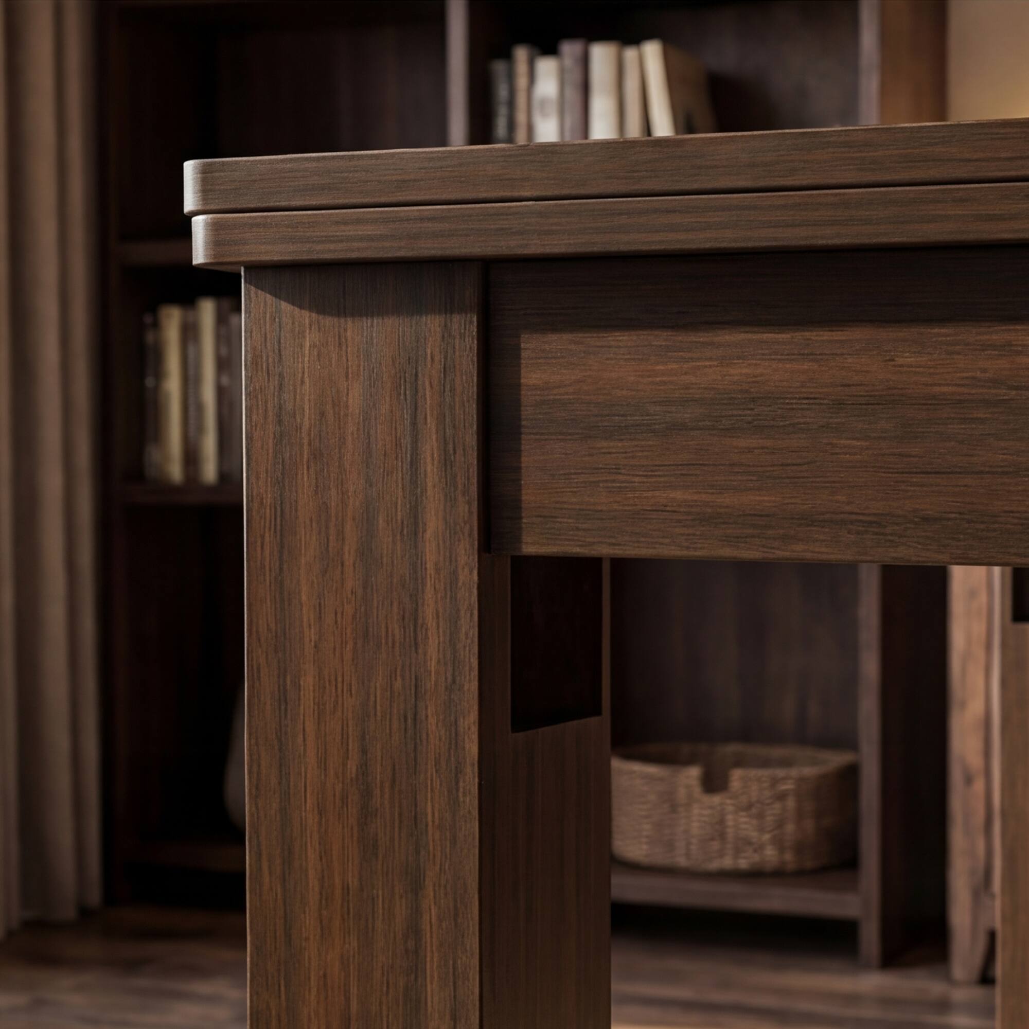 Alt View 2. Famapy - Multi-Purpose Board Game Table for Family Game Night, Dining, Work and Home Entertainment - Dark Walnut.