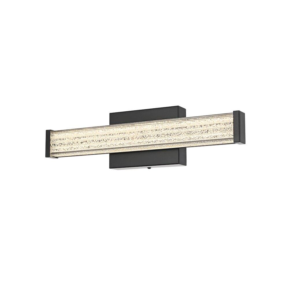 Back. Living District - Jaxx 16 Inch Led Wall Sconce In Black - Black.