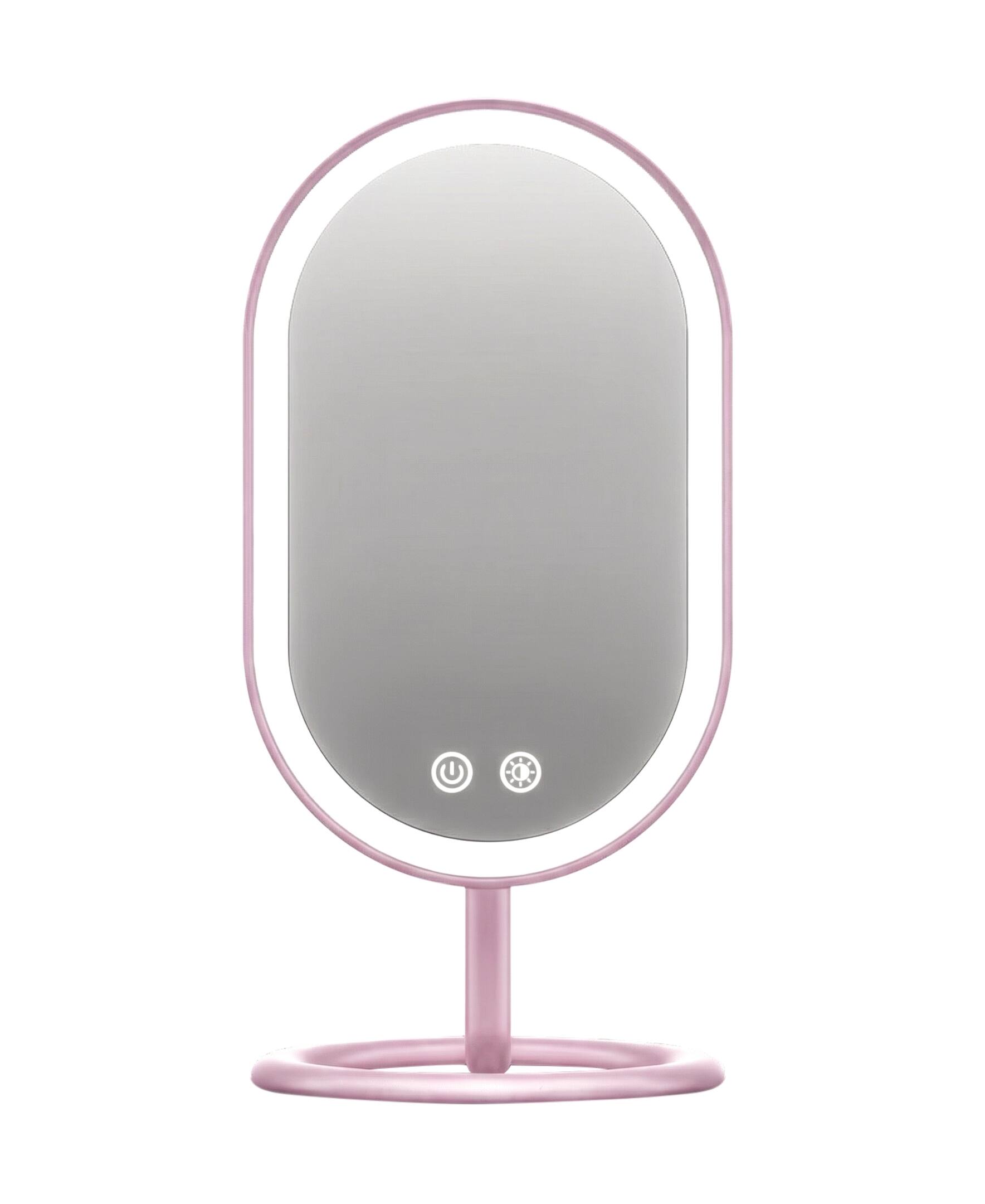 Angle. fancii - Vera Lighted Vanity Mirror - Pink.