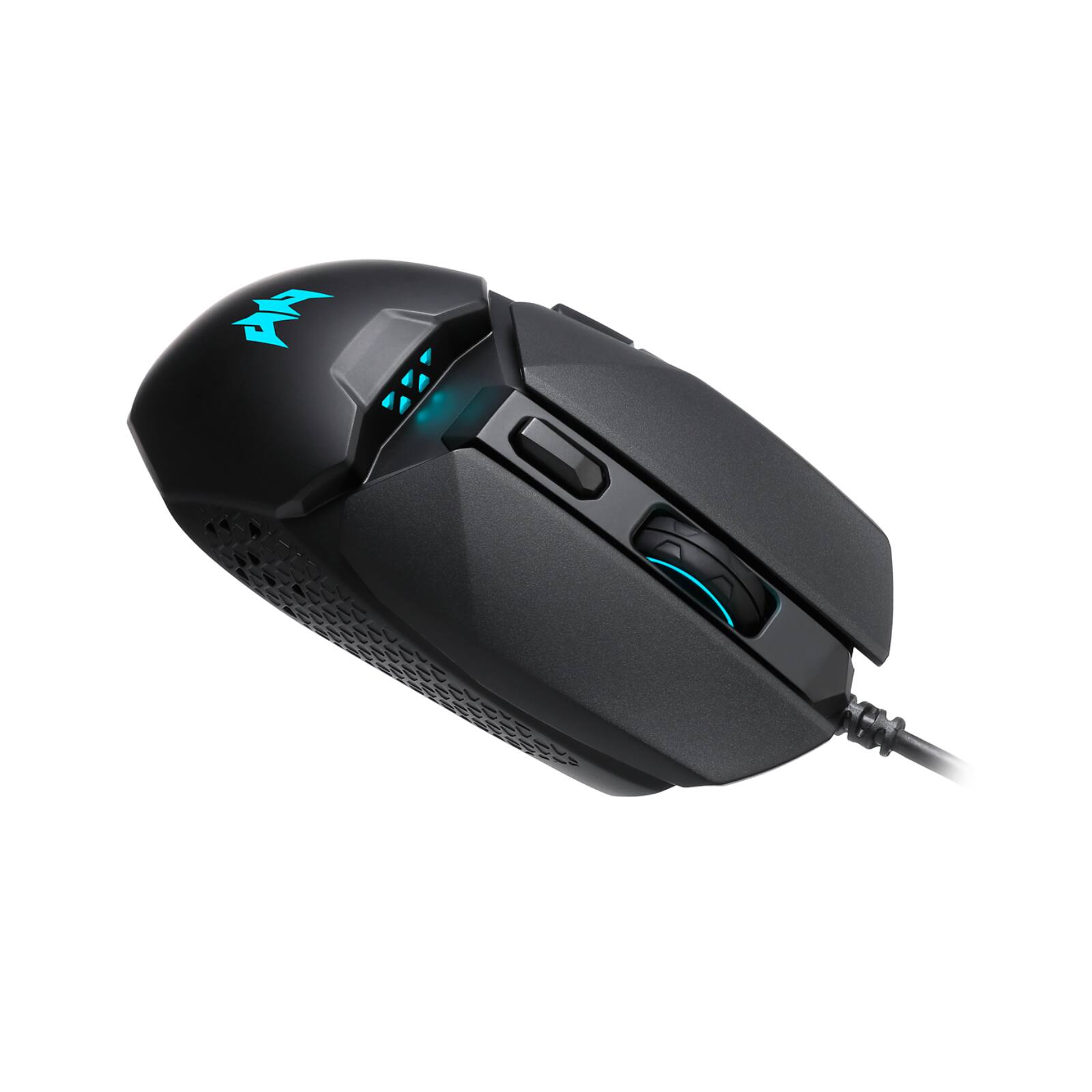 Left. Acer - Predator Cestus 327 Gaming Mouse with 8000 DPI Sensor 20 Million Click Lifespan 6 Buttons USB Wired Ergonomic - Black.