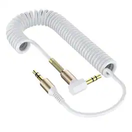 Home Collection - L-Shaped 3.5mm Male to Male AUX Cable - White