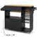 Alt View 9. Gymax - Gymax Kitchen Island Cart w/ Drop-Leaf & Power Outlet Microwave Shelf Wine Rack Drawer Black - Black, Natural.