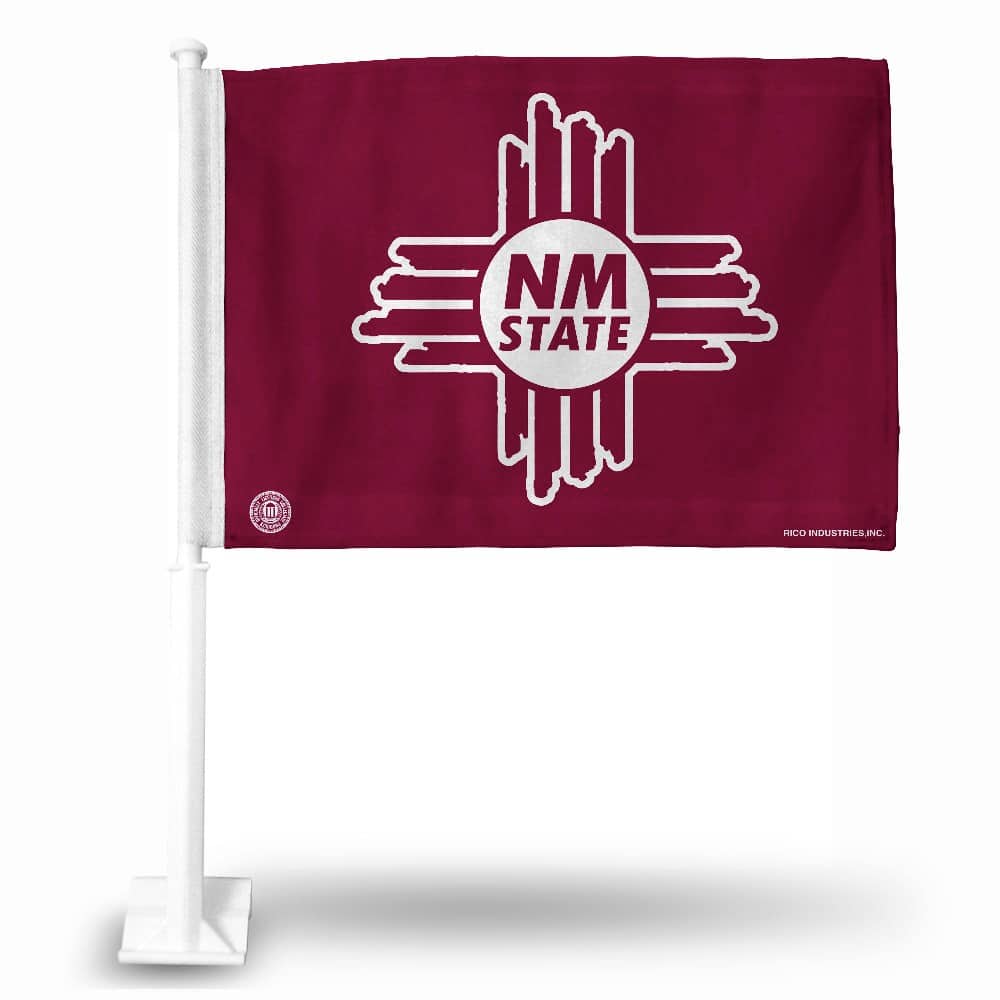 Rico Industries - New Mexico State Aggies 14x19 Double Sided Window Mount Car Flag - Multi