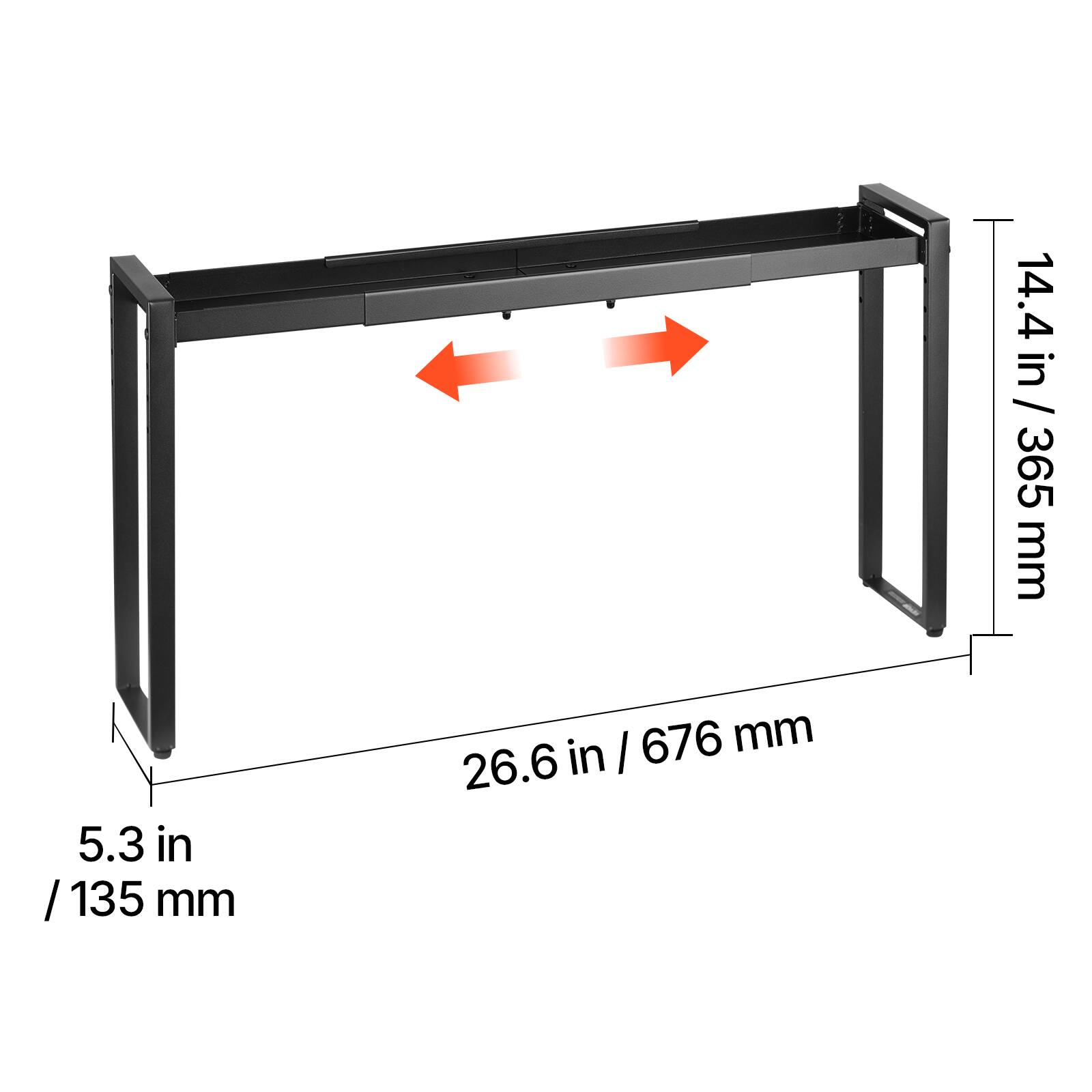 14.4 in / 365 mm  
5.3 in / 135 mm  
26.6 in / 676 mm