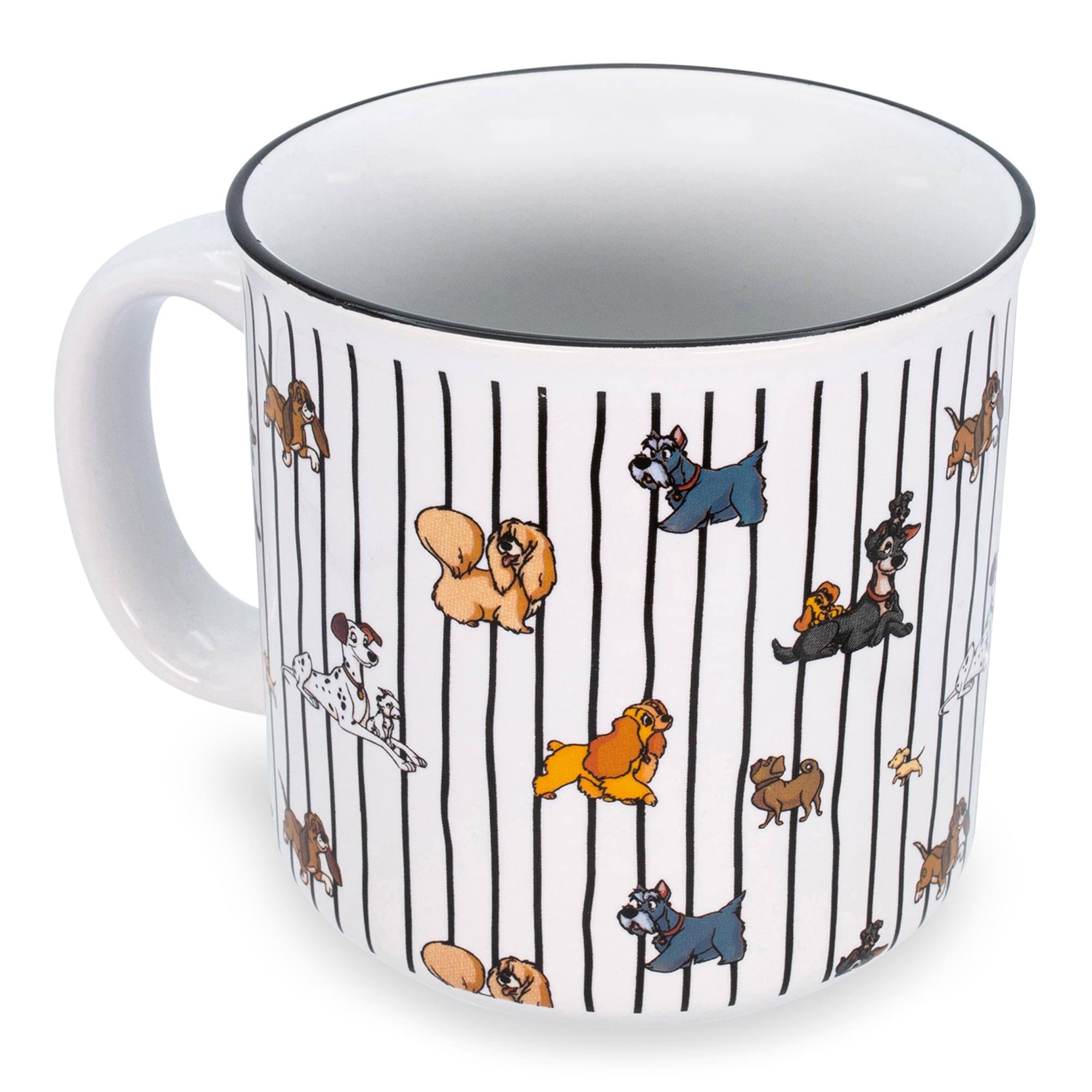 Alt View 1. Silver Buffalo - Disney Dogs Ceramic Camper Mug | Holds 20 Ounces - White.