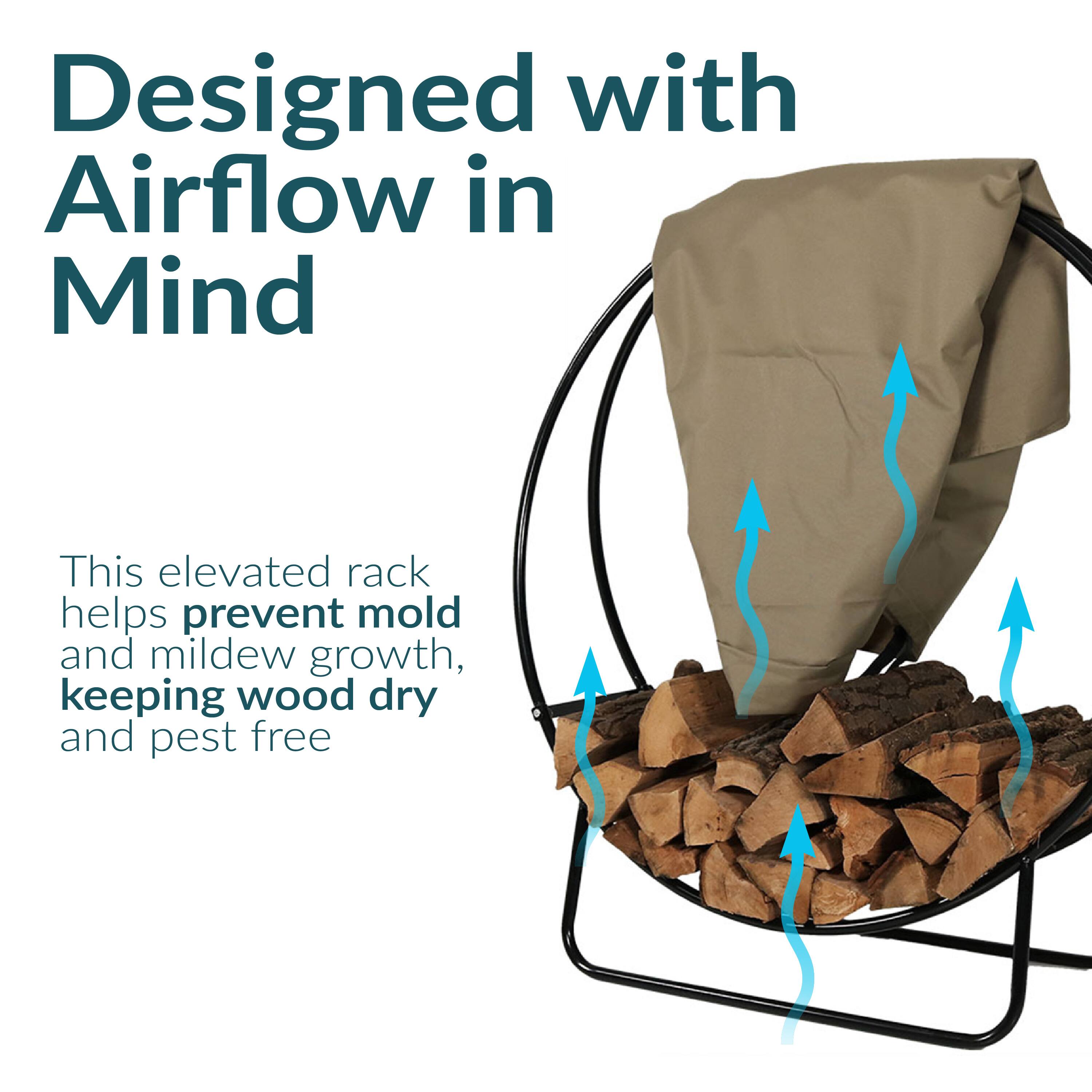 Designed with Airflow in Mind

This elevated rack helps prevent mold and mildew growth, keeping wood dry and pest free