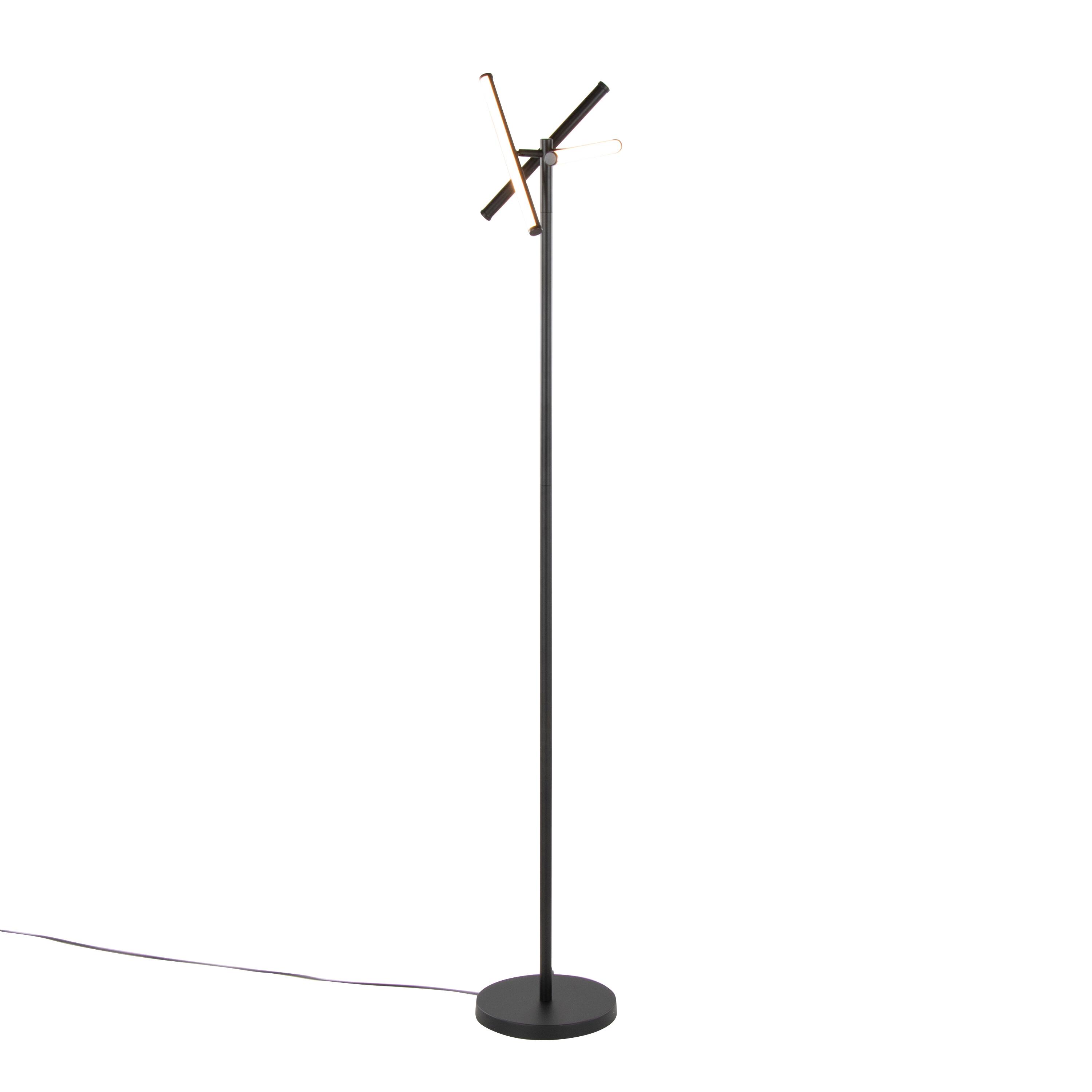 Alt View 1. Loheer - Loheer 65-Inch Black Swivel Reading Light Minimalist Task Lamp - Black.
