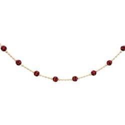 Angle. BreeBe - *Buffalo Check Rag Ball & Wood Bead Garland 6ft 2 Asstd. - Black, Red, White.