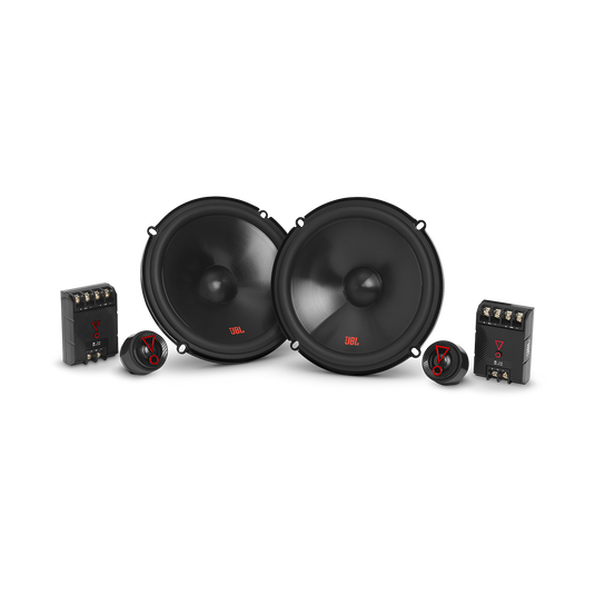 JBL - STAGE3607CFAM 6-1/2" Two-way car audio component system w/crossover No GRILL - Black