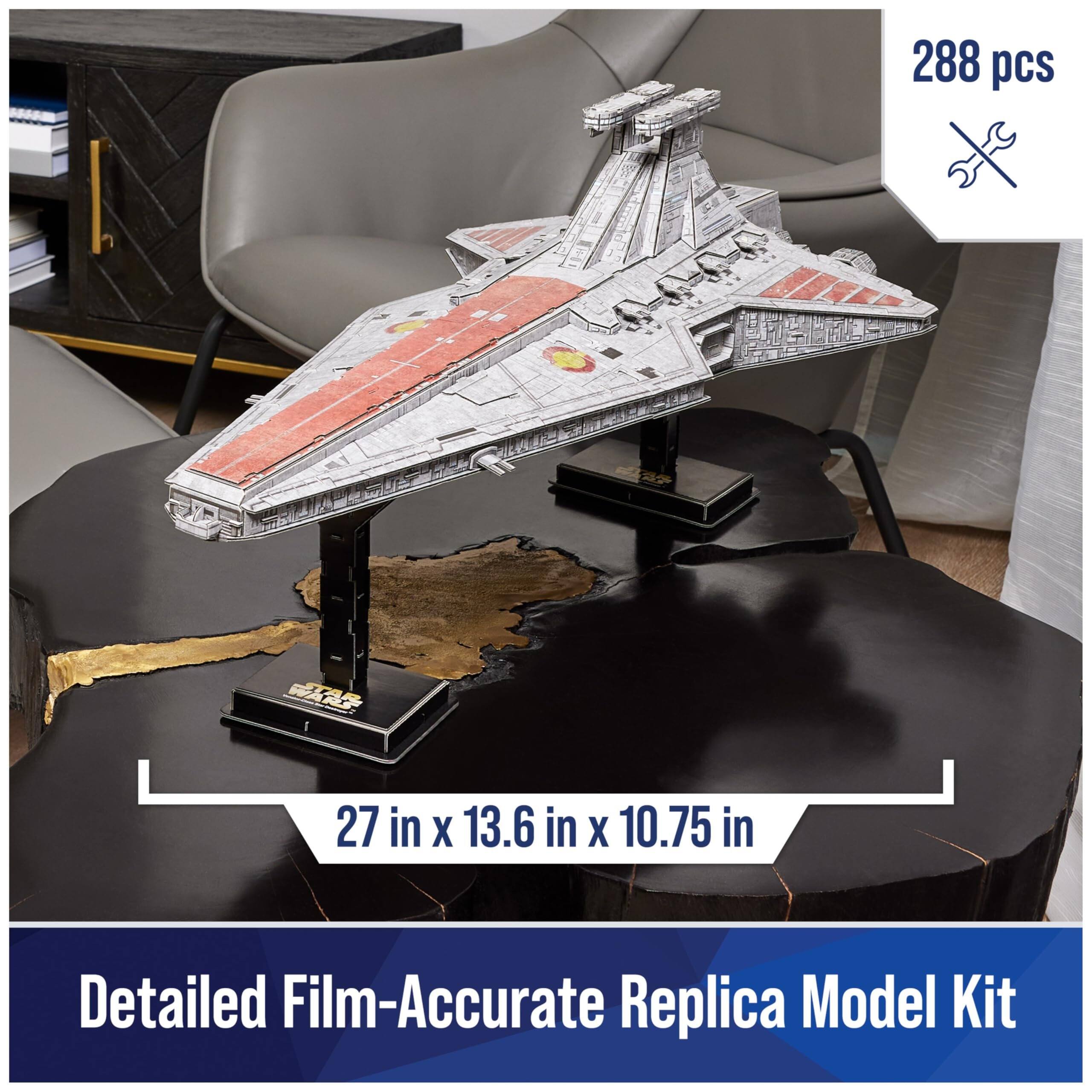 288 pcs  
27 in x 13.6 in x 10.75 in  
Detailed Film-Accurate Replica Model Kit