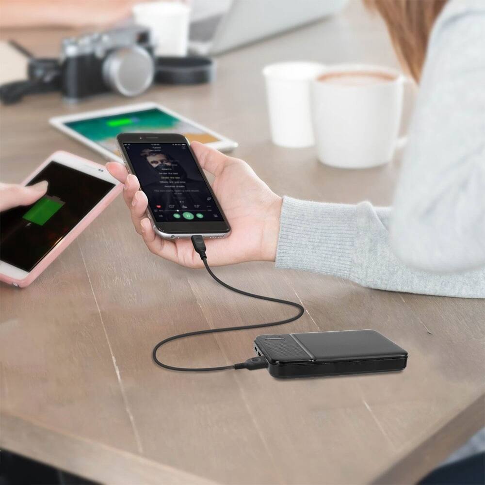 Alt View 7. Loheer - Loheer Portable Phone Charger Fast Charging External Battery Pack with Micro USB Cable Black.