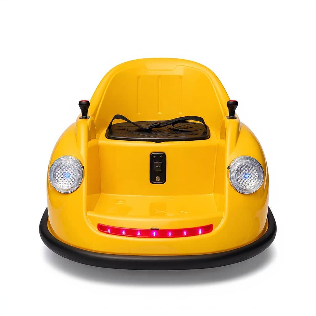 Qeetex - 12V Bumper Car, Electric Toy Ride on Battery Car with Kids w/Parent Remote Control - Yellow
