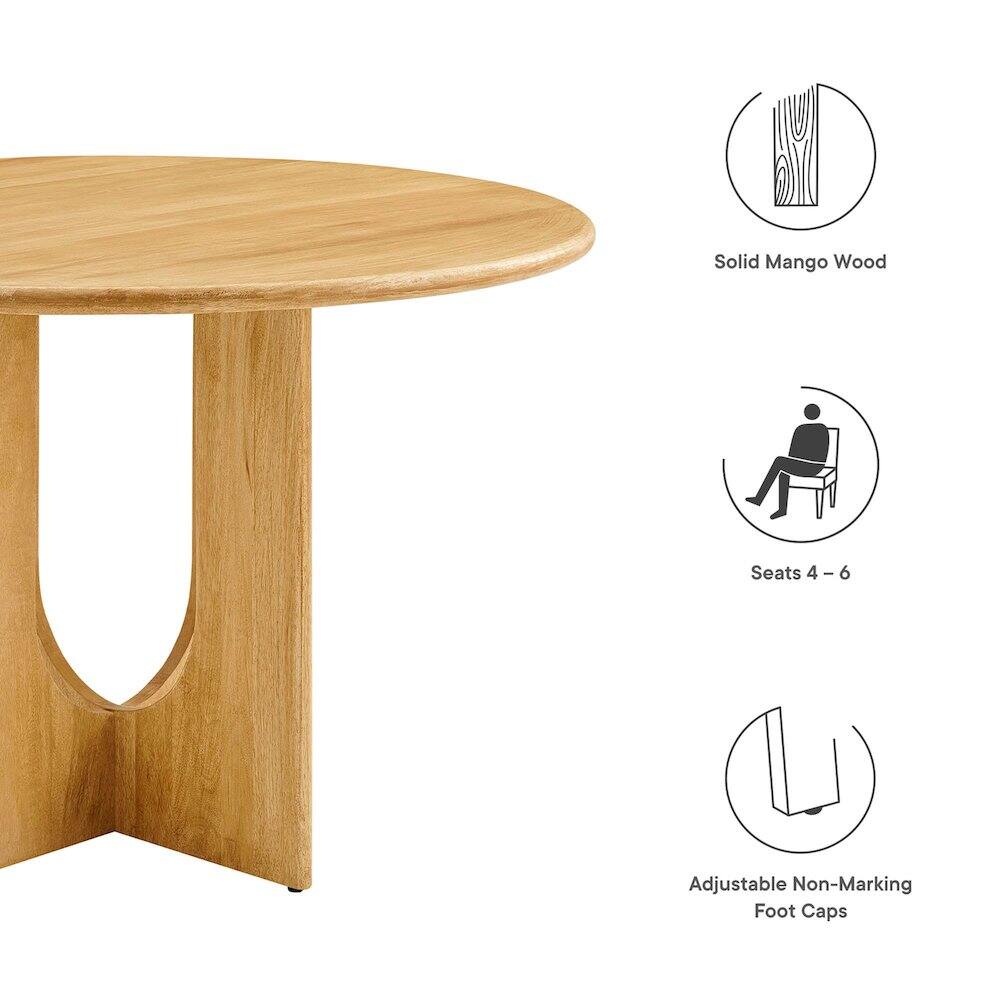 Solid Mango Wood  
Seats 4 - 6  
Adjustable Non-Marking Foot Caps