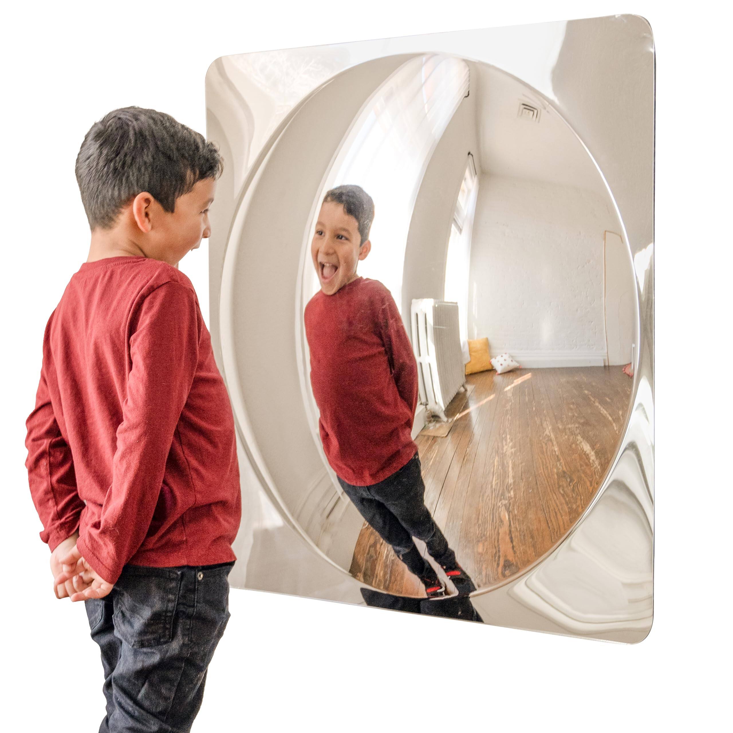 Cedar Assembly - Sensory Wall Mirror 1 Bubble For Ages Easy-to-clean Stimulate Cognitive Development BUBBLE -- This sensory - 1 Bubble - Giant