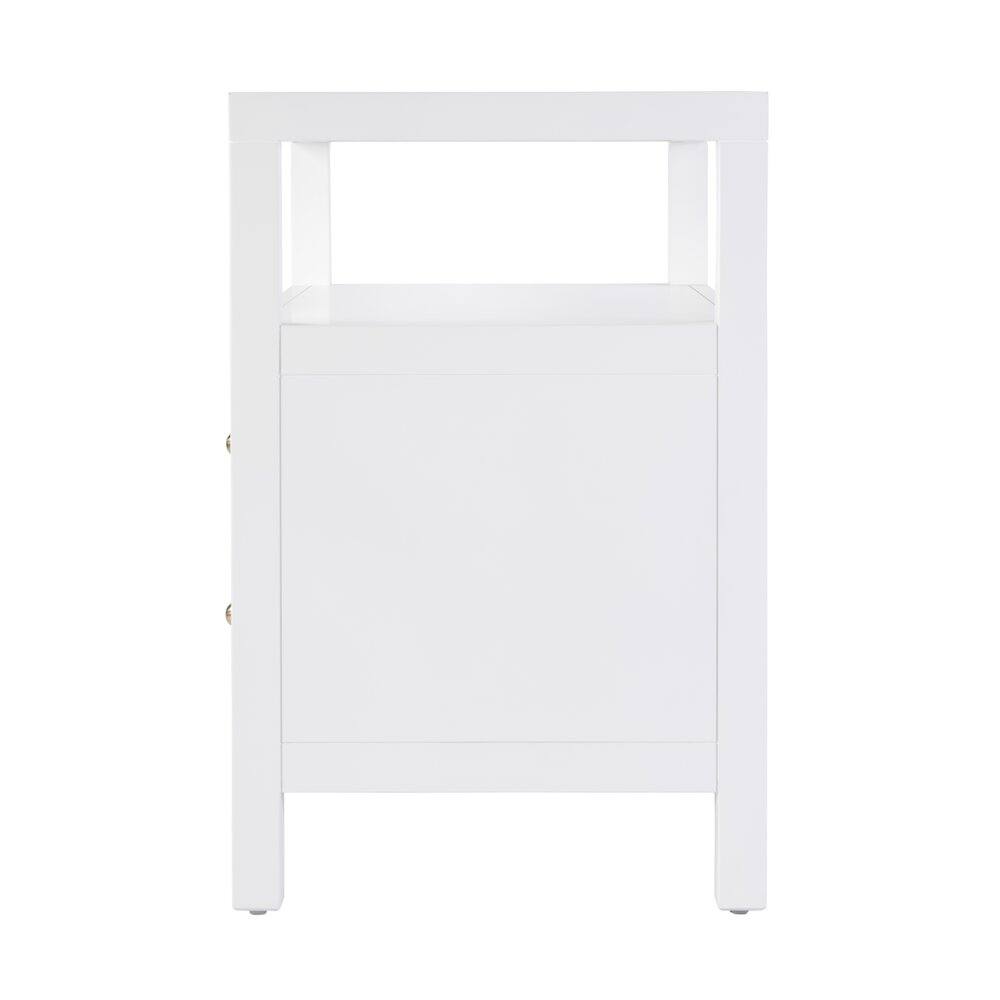 Back. Butler Specialty - Nora 2-Drawer Wide Nightstand - White.