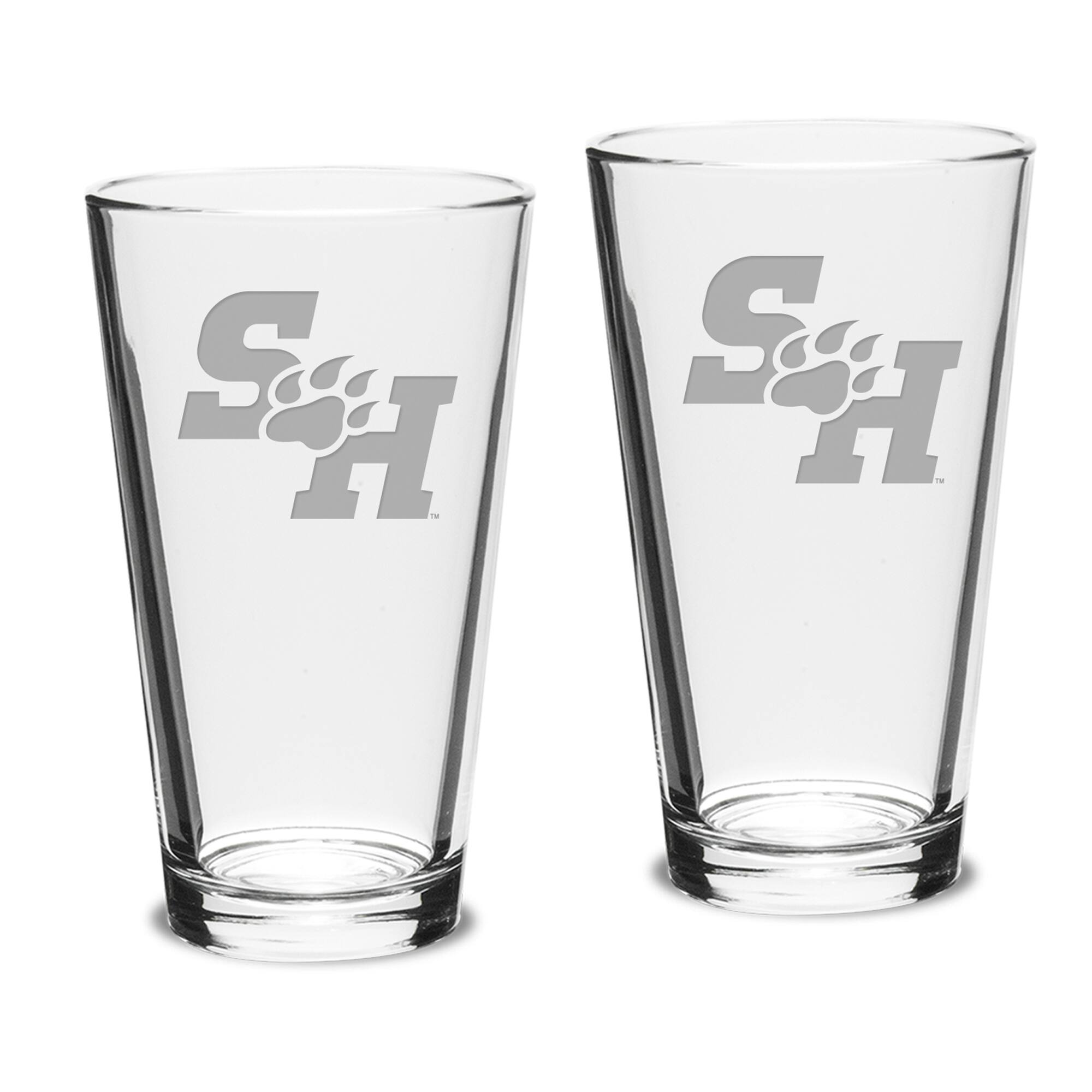 Front. Jardine - Sam Houston State Bearkats 16oz. 2-Piece Classic Pub Glass Set - Multicolor.
