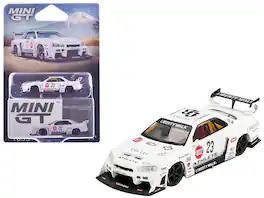 Mini GT - Nissan LB-ER34 Super Silhouette RHD (Right Hand Drive) #23 "ATHLETE - COLLET" Limited Edition 1/64 - White with Graphics